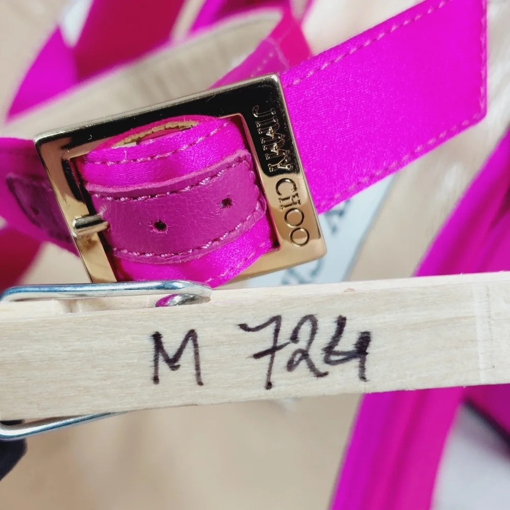 Jimmy Choo Hot Pink Platform Sandals